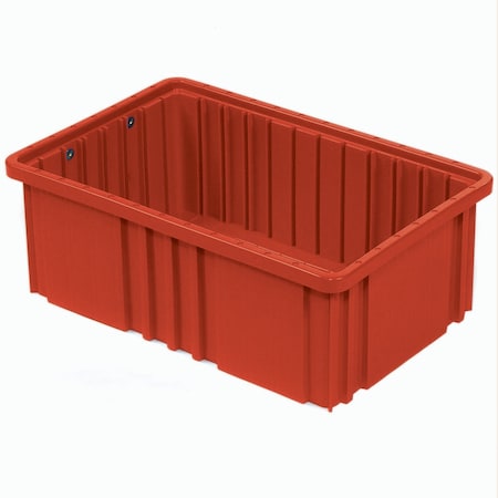 Quantum Storage Systems Divider Box, Polypropylene, Red, 8 in H, 17-1/2 in W, 22-1/2 in L DG93080RD